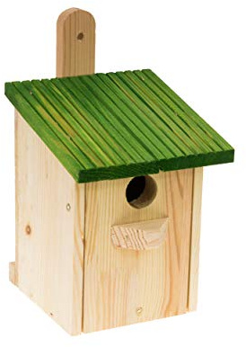 MAZUR International Nistkasten Natur für Blaumeisen & kleine Meisenarten aus Holz -wetterfest, Vogelhaus für Meisen, Nisthilfe mit 32 mm Einflugloch Vogelhaus Meisenkasten Nisthöhle …