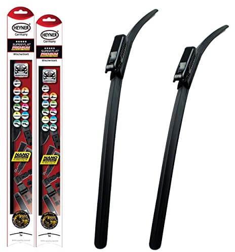 Heyner Germany Super Flat Wiper Blades Front Set 26 19 BL HSF2619BL for Peugeot Expert 2016-2020