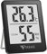 DOQAUS Room Thermometer, Digital Indoor Hygrometer Mini Temperature Monitor and Humidity Meter for Home Office Greenhouse Baby Nursery Comfort (1, Black)