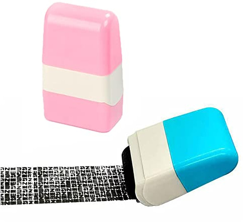 ID Theft Protection Roller Stamp, Identity Guard Address Blocker, 2PCS