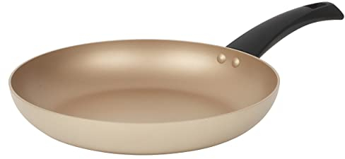 Salter BW11104EU7 Olympus - Padella da 28 cm per tutti i tipi di fornelli, in alluminio antiaderente, facile da pulire, manico morbido, Elegante design dorato, priva di PFOA, Lavaggio a mano