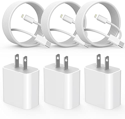 Fast Charger iPhone,i Phone Charge Cable,3Pack iPhone Charger Fast Charging 6Foot Phone Charging USB C Charge Adapter 6FT Type C to Lightning Cable for iPhone 14 Pro Max/14 Plus/13/12 Mini/11/10/XS/SE