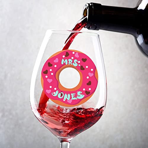 Copas de vino de Navidad con nombre personalizado, copas de vino de 17 onzas, juego de 2 copas de vino personalizadas para parejas, aniversarios, bodas, regalos de vino personalizados para mujeres y