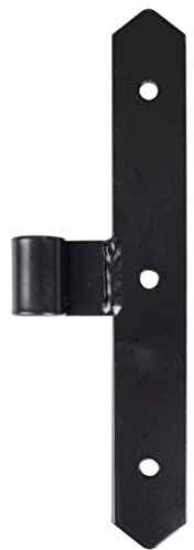 Alberts 340551 Fensterladen-Mittelband | zentriert, Abschluss gerade | galvanisch gelb verzinkt, schwarz kunststoffbeschichtet | Rollen Ø16 mm | Größe 250 x 35 mm