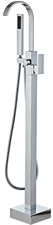 BiaoTeng Mitigeur Bain Douche Ilot Robinet De Baignoire Avec Douchette Laiton Robinet Baignoire Ilot Chrome Robinet Cascade Baignoire Ilot Mitigeur Baignoire Ilot Sur Pied