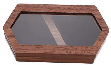 Garneck Holzringbox Tragbar Schmuckkästchen Mit Deckel Magnetverschluss Ringhalter Ohrringbehälter Schmuckkoffer Für Reisen Hochzeit Verlobungsgeschenk