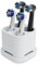 Qikfresh - Support pour 4 brossettes et brosses à Dents - Compatible avec Oral-B, IO, Philips Sonicare, Waterpik, Fairywill - en Silicone de qualité Alimentaire (Blanc)