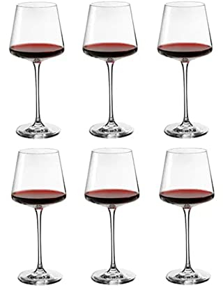 HJXGQJM Rotweinkelche 580 Ml,Hand Durchgebrannte Glas, Gläser Fur Camping Party, Rotweinglas Groß 6er Set, Kristallgläser, Weingläser Weisswein Set Weingläser
