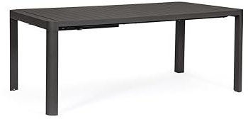 Bizzotto Ausziehbarer Tisch Kiplin 180-240×100 Anthrazit aus Aluminium