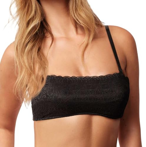 Infiore Reggiseno a Fascia Donna Lormar 904, Nero Avorio Sabbia, Taglie 2-5, Fascia con Imbottiture Estraibili, Nero, 3B
