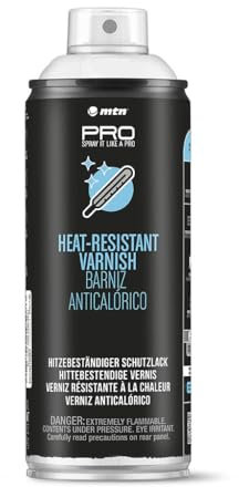 Montana Colors MTN PRO Alta Temperatura Barniz Brillo, Spray 400ml, El embalaje puede variar