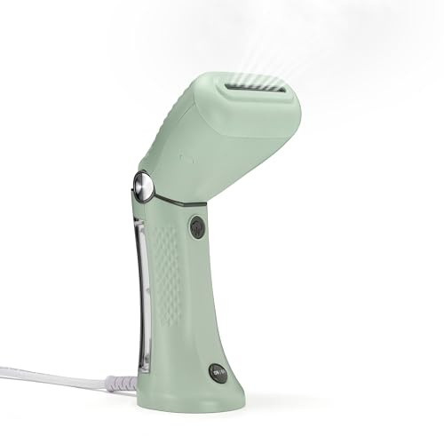 Conair Extreme Steam Handheld Clothes Steamer, 90ml detachable water tank, Fast 35 second heat up, Lightweight Travel Garment Steamer, Worldwide Use, Green, GSC24U, UK PLUG