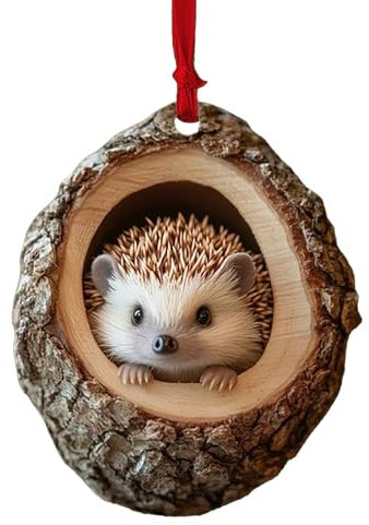 Animal Christmas Tree Ornaments, Christmas Tree Animal Pattern Acrylic Ornament, Seasonal Decor for Christma Trees, Forest Animals Decoration, Christma Decor Keepsake Gifts