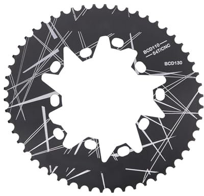 KASFDBMO Kettenblatt aus Aluminiumlegierung, ovales Scheiben-Kettenblatt für Rennräder, Klappräder, 52T/54T/56T/58T/60T Fahrräder, ovales Kettenblatt