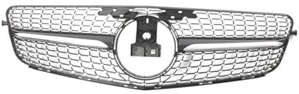 DZSHONGXINSM Kühlergrill Frontstoßstange Grille Haube Grill Für Benz Für C W204 C43 2007-2014 Für C180 C200 C250 C300 Für AMG GT Diamant Tuning Nieren Kühlergrill(Diamond-Black)