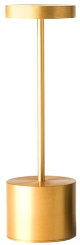 CHENRI Portable Rechargeable LED Table Lamp, LED Tischlampe Kabellos, 3 Farben Stufenlose Dimmbare LED Tischleuchte, Touch LED Nachttischlampe für Schlafzimmer, Restaurant, Outdoor Party (Gold)