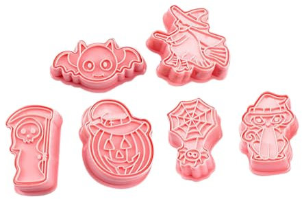 Cabilock 6piezas Cortador De Galletas Halloween De Moldes Molde Para Hornear Para Cumpleaños Navidad y Manualidades Infantiles