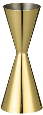 QuxetlRyz Jigger 2 stücke Messbecher Werkzeuge Bar Messen Cocktail Jigger Bar Werkzeuge Bar Zubehör(30 45ml Gold)