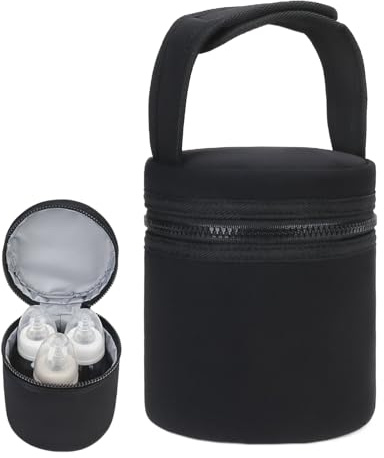 Glacière de stockage du lait maternel – Sac isotherme de voyage pour lait maternel | Sac de rangement portable pour lait maternel avec sangle amovible, s'adapte à 2 grandes bouteilles de 236,8 g