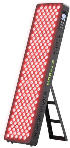 STASUN Dispositivo de terapia de luz roja de doble chip, 4 espectros, 660 y 850 nm, lámpara de luz roja completa, 210 ledes, 300 W, lámpara infrarroja para tratamiento facial, cosmética, desarrollo