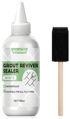 NoxGule Masilla para azulejos, juntas de azulejos, impermeable, resistente a la intemperie, con buena adherencia, para cocinas y baños, 150 ml