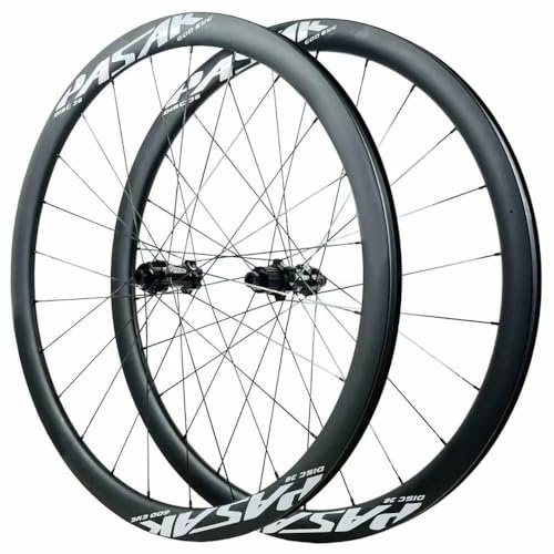 54T Ratschensystem 700C*23-50C Gravel Rennräder Drahtreifen Laufradsatz F15*100/12 * 100mm R12*142mm Steckachse 38mm Carbonfelgen, 12Gang-Kassette, MS(White-MS,F12 R12-Clincher)