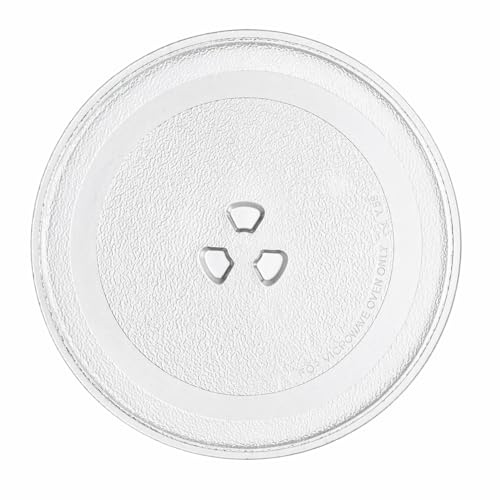 Corkly Mikrowellenteller Glas 24,5 cm – Universal Ersatz-Drehteller mit 3 Haltepunkten (Y-Form) – Ersatz-Glasplatte für Mikrowelle, passend für Drehring-Ständer (16-19 cm)
