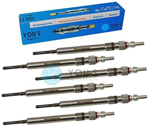 6 Stück YOU.S Original Glühkerzen Länge: 126,0 mm Spannung: 4,4 V - 03L963319