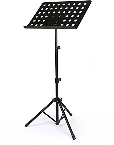 homelikesport Notenpult Lochblech Orchesterpult Notenhalter Klappständer höhenverstellbar