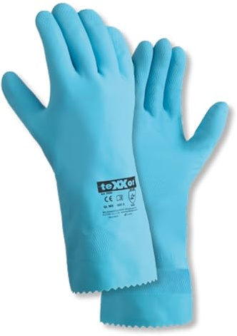 texxor (10 Paar) Handschuhe Haushaltshandschuhe NATURLATEX 10 x blau XL/10