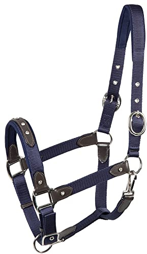 PFIFF 102811 Halfter 'Ciara' mit Lederapplikation, blau-braun Full