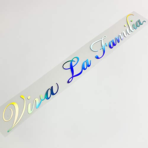 Tuningaufkleber Viva LA Familia Slick Oil Tuningsticker Seitenaufkleber Auto Scheibenaufkleber Hologramm Folie 3D Effekt Familienwagen Familienkutsche