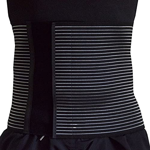 BODYPERFECT Bauchgurt nach geburt Bauchband nach der Operation Postpartum Gürtel für Damen Rückenstütze des Bauchbandbinders Einstellbare Verschlusshöhe 24 cm (Schwarz, S)