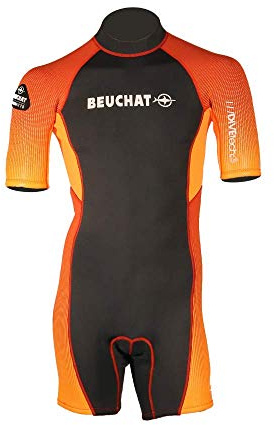 Watts-Orange - Shorty de Neopreno para Hombre, 3 mm, Color Naranja
