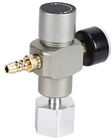 2 in 1 Mini-CO2-Gasregler, 30 psi Soda-Manometer mit Adapter für 3 / 8in auf TR21.4 Beer Kegerator Regulator