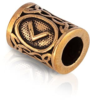 NKlaus KENAZ - Brons futhark runa skäggpärla germansk keltisk viking gotisk 3552