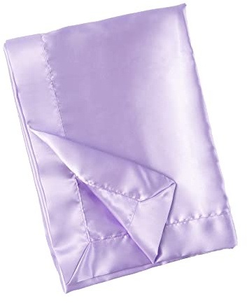 Heavens Cuddles Double Sided Pure Satin Baby Blanket 48x36 (Lavender)