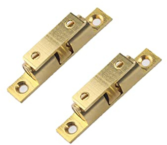 2 piezas de cierre de doble bola ajustable, cierre de tensión de bola de cobre con tornillos, cierre de bola para muebles de gabinete, puerta, armario (Oro/60mm)