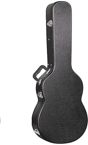 Gitarrenkoffer für Westerngitarre 6-saitig Jumbo – robuster Koffer für Akustikgitarre – stoßfest, formstabil & gepolstert – perfekter Schutz & sicherer Transport – Farbe: schwarz, universell passend