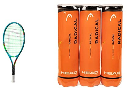 Head Novak 23 Tennisschläger, Blau, Griffstärke 05, 6-8 Jahre