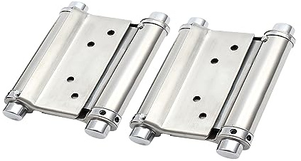 2 Stück Pendeltürband Türscharnier Edelstahl 3 Zoll 15 kg Tragfähigkeit | rostfrei Türband Scharniere für Pendeltür Schwingtür Saloontür Holztür Gartentor Möbel