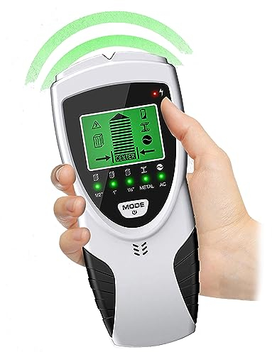 Stromleitungsfinder, 5 in 1 leitungssucher stromleitungen, Wandscanner Metall Detektor mit LCD-Display für Holz, Nichteisenmetalle, Kabel (SH301)
