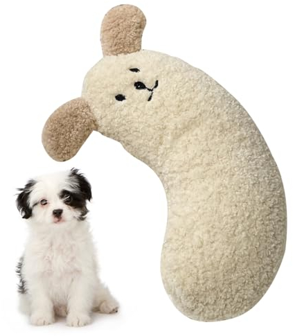 SOYDAN Weiches Kissen für Hunde – U-förmiges, weiches Hundebett-Kissen mit Hundemuster, beruhigendes Spielzeug, halber Donut-Kuscheltier, Katzenbett-Kissen für Katze und Hund, maschinenwaschbar