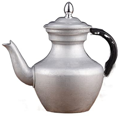 kaixiaochai Hervidor, Tetera De Mantequilla Antigua Étnica De 1,5 L/2,5 L Tetera De Leche Tibetana Tetera De Aluminio De Gran Capacidad Hacer Tetera (Color : Silver)