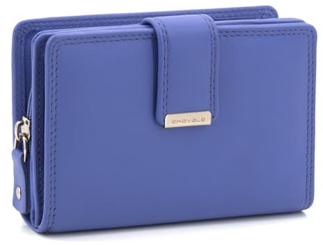 ekavale Damen Geldbörse aus weichem Leder mit RFID-Schutz - Damen-Portemonnaie (Lila)