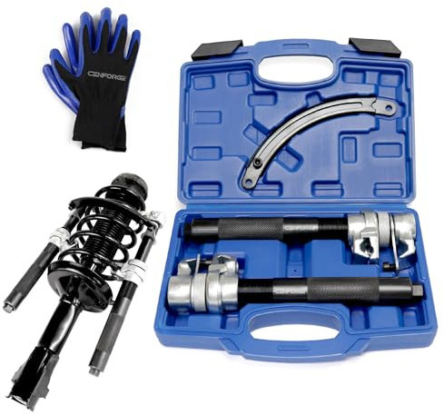 CENFORGE Spring Compressor Tool, Coil Spring Compressor Tool Set with Extendable Bracket, Heavy Duty Macpherson Strut Spring Compressor Tool with 2425LB Capacity for Car Truck ATV UTV