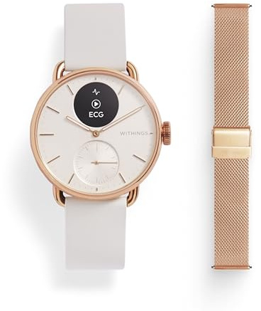 Withings Bundle Scanwatch 2 38mm Rosegold + Milanese Rosegold Mesh Loop Metal Wrist Band