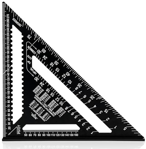 Zimmermannswinkel Set, Speed ​​Square Set, AivaToba 12 Zoll/300 mm Metrisches Dreieckslineal aus Aluminiumlegierung, Rechter Winkel Werkzeug zum Winkelmessen und Markieren.