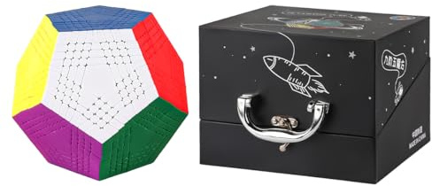 Oostifun Shengshou 9x9x12 Megaminx Dodekaeder Block Puzzle 9x9 12 Oberfläche Gigaminx drehen magische Rätsel Würfel Aufkleberlose Mehrfarbiges Spielzeug 9 Schichten Megaminx Würfel