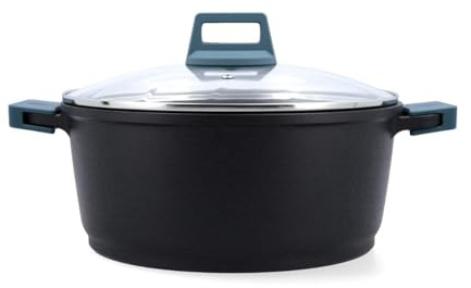 Quid Comfort Casseruola in alluminio pressofuso 28 cm - 6,6 l alluminio adatto vetroceramica adatto induzione 2 strati antiaderenti